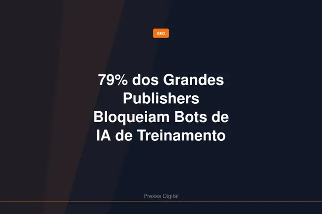 79% dos Grandes Publishers Bloqueiam Bots de IA de Treinamento e Retrieval