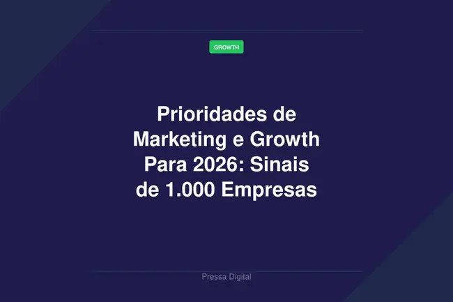 Prioridades de Marketing e Growth Para 2026: Sinais de 1.000 Empresas